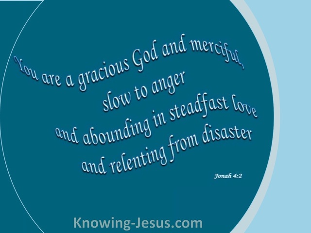 Jonah 4:2 God is Gracious (aqua)